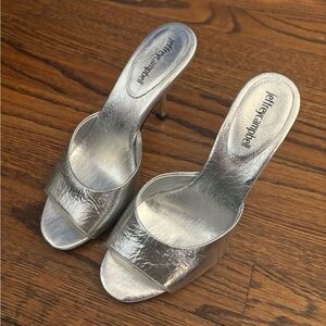 Jeffrey Campbell Silver Kitten Heels
